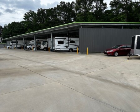 Covered RV, boat, car, and vehicle storage